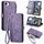 Per iPhone 16e Custodia per telefono in pelle con fibbia laterale con cerniera geometrica (viola) Per iPhone 16e Custodia per telefono in pelle con fibbia laterale con cerniera geometrica (viola)
