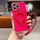 Per iPhone 15 Pro Custodia per telefono con supporto in metallo elettroplaccato a tinta unita con cordino (rosso rosa) Per iPhone 15 Pro Custodia per telefono con supporto in metallo elettroplaccato a tinta unita con cordino (rosso rosa)