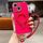 Per iPhone 15 Plus Custodia per telefono con supporto in metallo elettroplaccato a tinta unita con cordino (rosso rosa) Per iPhone 15 Plus Custodia per telefono con supporto in metallo elettroplaccato a tinta unita con cordino (rosso rosa)