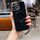 Per iPhone 14 Plus Custodia per telefono con supporto in metallo elettroplaccato tinta unita con cordino (nero) Per iPhone 14 Plus Custodia per telefono con supporto in metallo elettroplaccato tinta unita con cordino (nero)