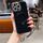 Per iPhone 14 Pro Max Custodia per telefono con supporto in metallo elettroplaccato tinta unita con cordino (nero) Per iPhone 14 Pro Max Custodia per telefono con supporto in metallo elettroplaccato tinta unita con cordino (nero)