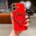 Per iPhone 16 Plus Charm Eye Custodia per telefono con supporto in metallo galvanico (rosso)