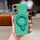 Per iPhone 16 Plus Charm Eye Custodia per telefono con supporto in metallo galvanico (verde)
