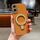 Per iPhone 16 Plus Charm Eye Custodia per telefono con supporto in metallo galvanico (marrone)