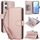 Per Sony Xperia 10 VI Multi-Card Wallet RFID Custodia in pelle per telefono (oro rosa) Per Sony Xperia 10 VI Multi-Card Wallet RFID Custodia in pelle per telefono (oro rosa)