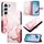 Per Tecno Camon 40 4G PT003 Custodia in pelle con motivo marmo (oro rosa)