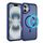 Per iPhone 16 Custodia protettiva per obiettivo hardware MagSafe Magnetic PC Hybrid TPU per telefono (blu)