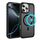 Per iPhone 16 Pro Custodia protettiva per obiettivo hardware MagSafe Magnetic PC Hybrid TPU per telefono (nero)