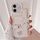 Per iPhone 16 Custodia per telefono con cinturino in pelle Love Holder Card Bag (bianco)