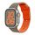Per Apple Watch 46mm / 49mm / 45mm / 44mm Cinturino in silicone con fibbia inversa a tre colori (grigio arancione) Per Apple Watch 46mm / 49mm / 45mm / 44mm Cinturino in silicone con fibbia inversa a tre colori (grigio arancione)