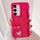 Per Samsung Galaxy A14 4G / 5G Custodia per telefono con cinturino in pelle Love Holder Card Bag (rosso rosa) Per Samsung Galaxy A14 4G / 5G Custodia per telefono con cinturino in pelle Love Holder Card Bag (rosso rosa)