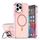 Per iPhone 12/12 Pro Plating Gradient Discolor Custodia per telefono MagSafe con supporto (rosa) Per iPhone 12/12 Pro Plating Gradient Discolor Custodia per telefono MagSafe con supporto (rosa)