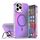 Per iPhone 12/12 Pro Plating Gradient Discolor Custodia per telefono MagSafe con supporto (viola) Per iPhone 12/12 Pro Plating Gradient Discolor Custodia per telefono MagSafe con supporto (viola)