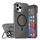Per iPhone 12 Pro Max Custodia per telefono MagSafe con supporto e placcatura sfumata scolorita (nero) Per iPhone 12 Pro Max Custodia per telefono MagSafe con supporto e placcatura sfumata scolorita (nero)