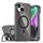 Per iPhone 13 Plating Gradient Discolor MagSafe Custodia per telefono con supporto (nero) Per iPhone 13 Plating Gradient Discolor MagSafe Custodia per telefono con supporto (nero)