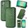 Per Samsung Galaxy A26 5G Custodia per telefono in pelle magnetica pressata a griglia cubica (verde) Per Samsung Galaxy A26 5G Custodia per telefono in pelle magnetica pressata a griglia cubica (verde)