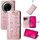 Per Huawei Mate 70 Pro Custodia in pelle goffrata con motivo a gatto e cane (oro rosa) Per Huawei Mate 70 Pro Custodia in pelle goffrata con motivo a gatto e cane (oro rosa)