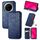 Per Huawei Mate 70 Pro Custodia per telefono in pelle magnetica pressata a griglia cubica (blu) Per Huawei Mate 70 Pro Custodia per telefono in pelle magnetica pressata a griglia cubica (blu)