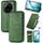 Per Xiaomi 15 Ultra Cubic Grid Custodia magnetica in pelle pressata per telefono (verde) Per Xiaomi 15 Ultra Cubic Grid Custodia magnetica in pelle pressata per telefono (verde)