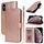 Per iPhone XS Max Custodia per telefono in pelle con stampa a doppia piega (oro rosa) Per iPhone XS Max Custodia per telefono in pelle con stampa a doppia piega (oro rosa)