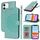 Per iPhone 11 Custodia per telefono in pelle con stampa a doppia piega e rilievo (verde menta) Per iPhone 11 Custodia per telefono in pelle con stampa a doppia piega e rilievo (verde menta)
