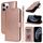 Per iPhone 11 Pro Max Custodia per telefono in pelle con stampa a doppia piega (oro rosa) Per iPhone 11 Pro Max Custodia per telefono in pelle con stampa a doppia piega (oro rosa)