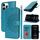 Per iPhone 12 / 12 Pro Custodia per telefono in pelle con stampa goffrata a doppia piega (blu) Per iPhone 12 / 12 Pro Custodia per telefono in pelle con stampa goffrata a doppia piega (blu)