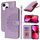 Per iPhone 13 mini Custodia per telefono in pelle con stampa goffrata a doppia piega (viola) Per iPhone 13 mini Custodia per telefono in pelle con stampa goffrata a doppia piega (viola)