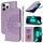 Per iPhone 13 Pro Max Custodia per telefono in pelle con stampa a doppia piega (viola) Per iPhone 13 Pro Max Custodia per telefono in pelle con stampa a doppia piega (viola)