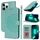 Per iPhone 13 Pro Max Custodia per telefono in pelle con stampa a doppia piega (verde menta) Per iPhone 13 Pro Max Custodia per telefono in pelle con stampa a doppia piega (verde menta)