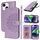 Per iPhone 14 Custodia per telefono in pelle con stampa goffrata a doppia piega (viola) Per iPhone 14 Custodia per telefono in pelle con stampa goffrata a doppia piega (viola)