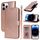 Per iPhone 14 Pro Custodia per telefono in pelle con stampa a doppia piega (oro rosa) Per iPhone 14 Pro Custodia per telefono in pelle con stampa a doppia piega (oro rosa)