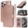 Per iPhone 15 Pro Custodia per telefono in pelle con stampa a doppia piega (oro rosa) Per iPhone 15 Pro Custodia per telefono in pelle con stampa a doppia piega (oro rosa)