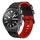 Cinturino per orologio in silicone bicolore Twill da 22 mm (nero rosso)