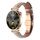 Cinturino per orologio in vera pelle con fibbia a farfalla con motivo a diamante da 18 mm (albicocca)