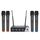 XTUGA S400 Sistema microfonico wireless UHF professionale a 4 canali con 4 microfoni palmari (spina UK) XTUGA S400 Sistema microfonico wireless UHF professionale a 4 canali con 4 microfoni palmari (spina UK)