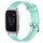 Per Garmin Venu SQ 20mm cinturino in silicone testurizzato con diamanti (verde acqua)