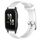 Per cinturino per orologio Garmin Forerunner Sq2 20 mm in silicone testurizzato con diamanti (bianco) Per cinturino per orologio Garmin Forerunner Sq2 20 mm in silicone testurizzato con diamanti (bianco)