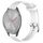 Per Garmin Vivomove 3S 18mm cinturino in silicone testurizzato con diamanti (bianco)