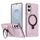 Per Samsung Galaxy S25 Edge 5G Custodia per telefono con supporto MagSafe satinato (rosa) Per Samsung Galaxy S25 Edge 5G Custodia per telefono con supporto MagSafe satinato (rosa)