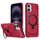 Per iPhone 16 Custodia per telefono con supporto MagSafe satinato (rosso)