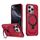 Per iPhone 16 Pro Custodia per telefono con supporto MagSafe satinato (rosso)