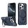 Per iPhone 16 Pro Max Custodia per telefono con supporto MagSafe satinato (blu)