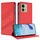 Per Motorola Edge 40 Custodia per telefono in pelle retrò con portafoglio multifunzionale in rilievo (rosso) Per Motorola Edge 40 Custodia per telefono in pelle retrò con portafoglio multifunzionale in rilievo (rosso)