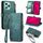 Custodia per telefono in pelle con fibbia laterale con cerniera geometrica per Honor 400 Lite (verde) Custodia per telefono in pelle con fibbia laterale con cerniera geometrica per Honor 400 Lite (verde)