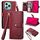 Custodia in pelle con laccetto Love Zipper per Honor 400 Lite (rosso)