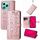 Custodia in pelle goffrata per telefono For Honor 400 Lite con motivo gatto e cane (oro rosa) Custodia in pelle goffrata per telefono For Honor 400 Lite con motivo gatto e cane (oro rosa)