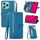 Custodia in pelle con cerniera e motivo floreale in rilievo per Honor 400 Lite (blu) Custodia in pelle con cerniera e motivo floreale in rilievo per Honor 400 Lite (blu)