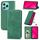 Custodia in pelle magnetica con chiusura a scatto per Honor 400 Lite Retro Skin Feel (verde)
