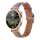 Cinturino per orologio in vera pelle con fibbia quadrata e trama Litchi da 18 mm (viola + marrone)